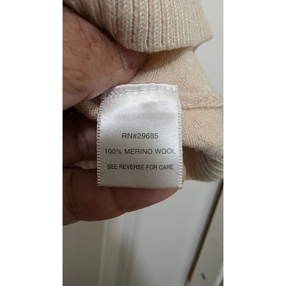 Pendleton Womens Merino Wool Beige Short Sleeve Sweater Size M - Picture 6 of 7